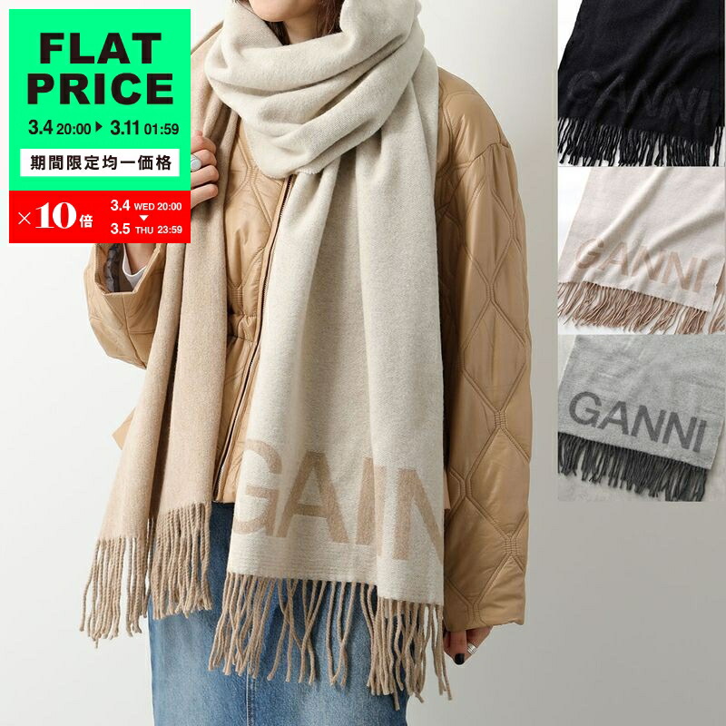 楽天市場】【15％OFFクーポン対象・3/4-20時～】GANNI ガニー マフラー