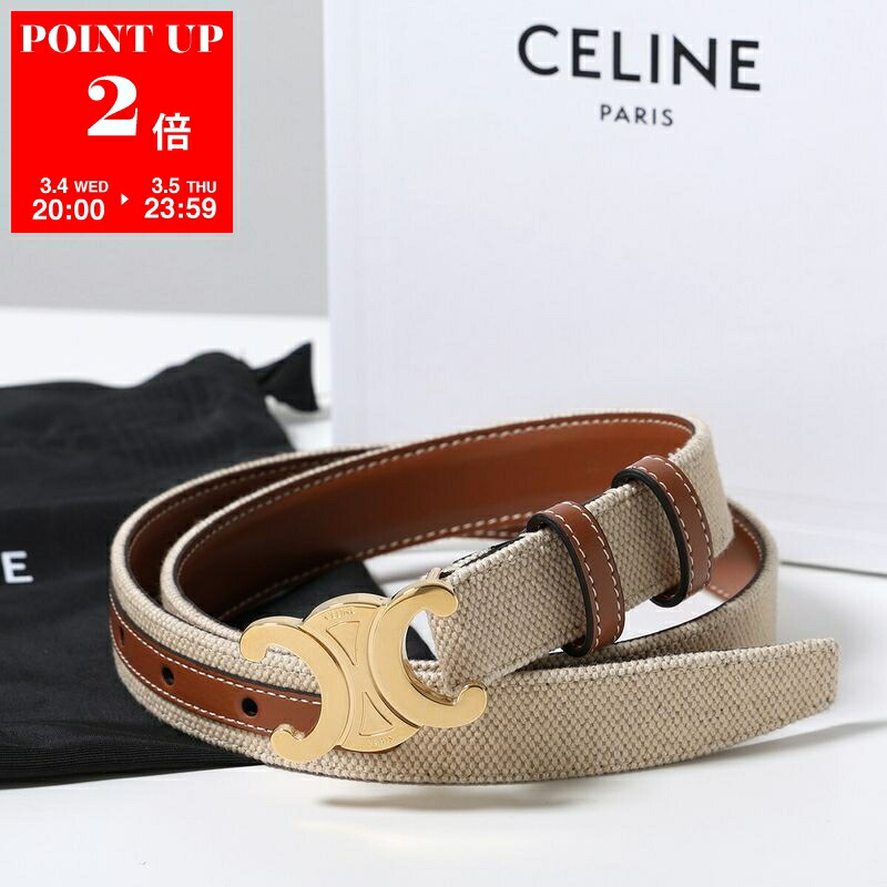 楽天市場】CELINE セリーヌ Medium Triomphe Canvas Belt ミディアム