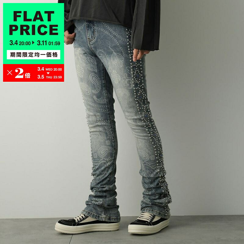 楽天市場】GUAPI グアピ フレアデニムパンツ 28-32インチ ブラック/黒