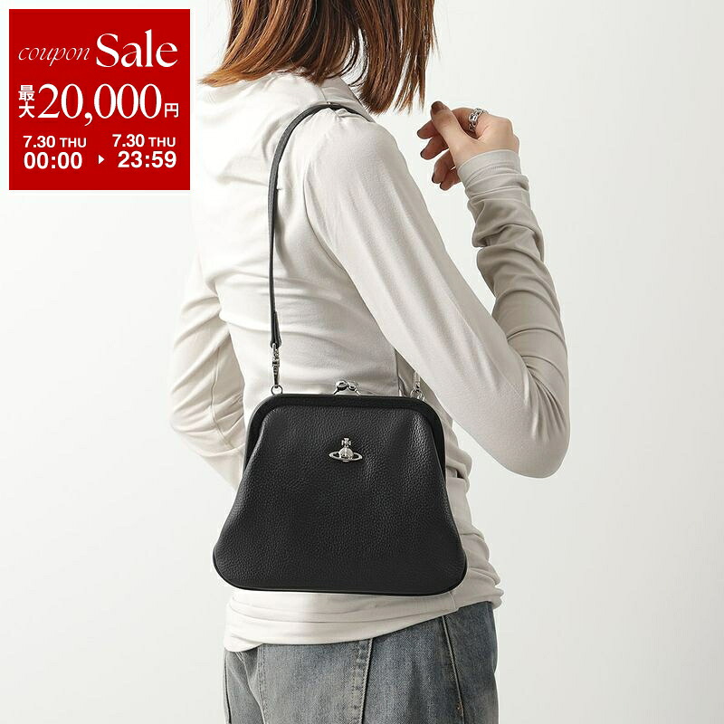 【最大2万円OFFクーポン対象・7/30限定】Vivienne Westwood ヴィヴィアンウエストウッド ハンドバッグ VIVIENNE CLUTCH 4B01001BW S000D レディース オーブ がま口 鞄 N403/BLACK｜インポートセレクトmusee