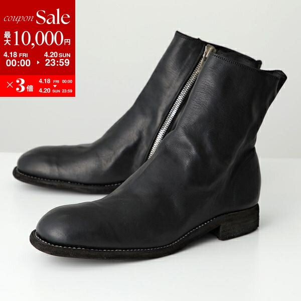 グイディ GUIDI Back Zip Boots：Metal Tip （Black