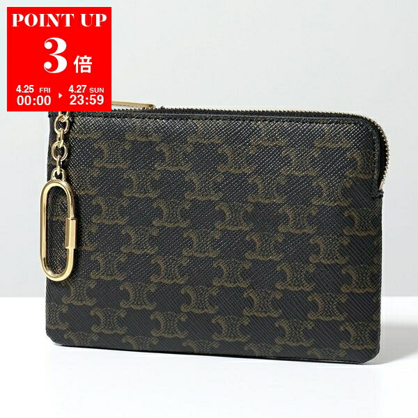極美品】 CELINE レザー コインケース 小銭入れ がま口 プレート