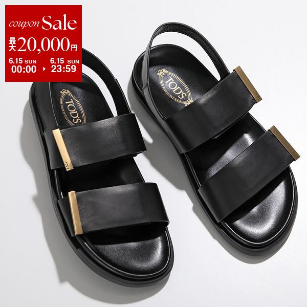 トッズ TOD'S TODS サンダル XXW37B0AT70NYH レザー フラット
