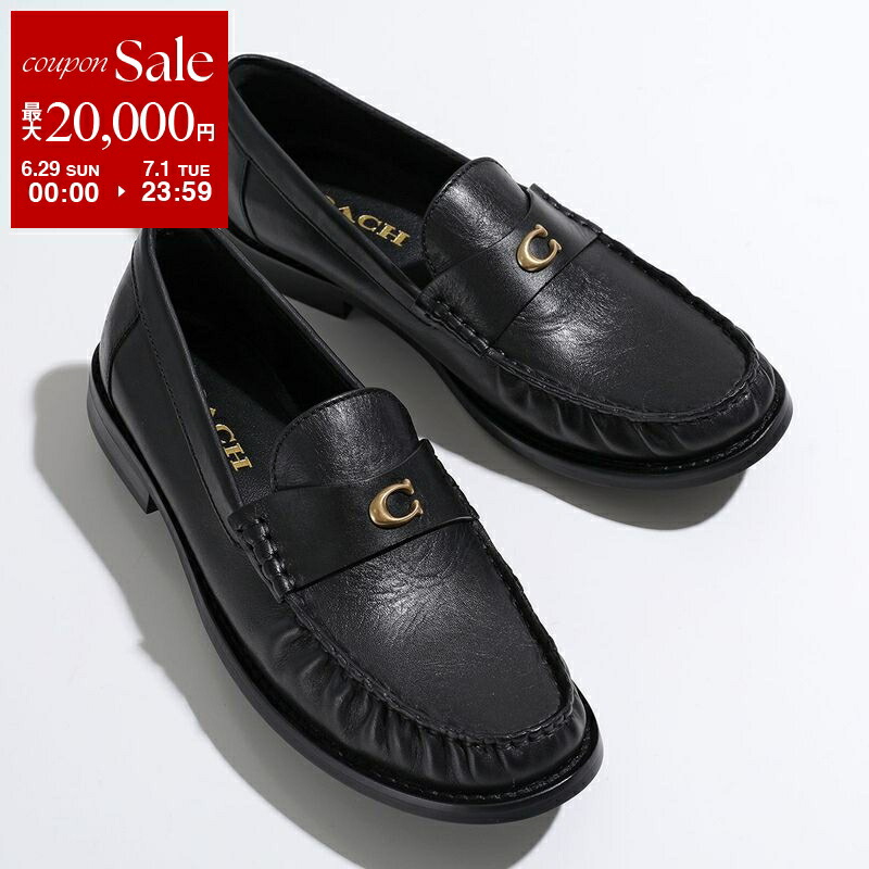 COACH ブラックレザー ローファー