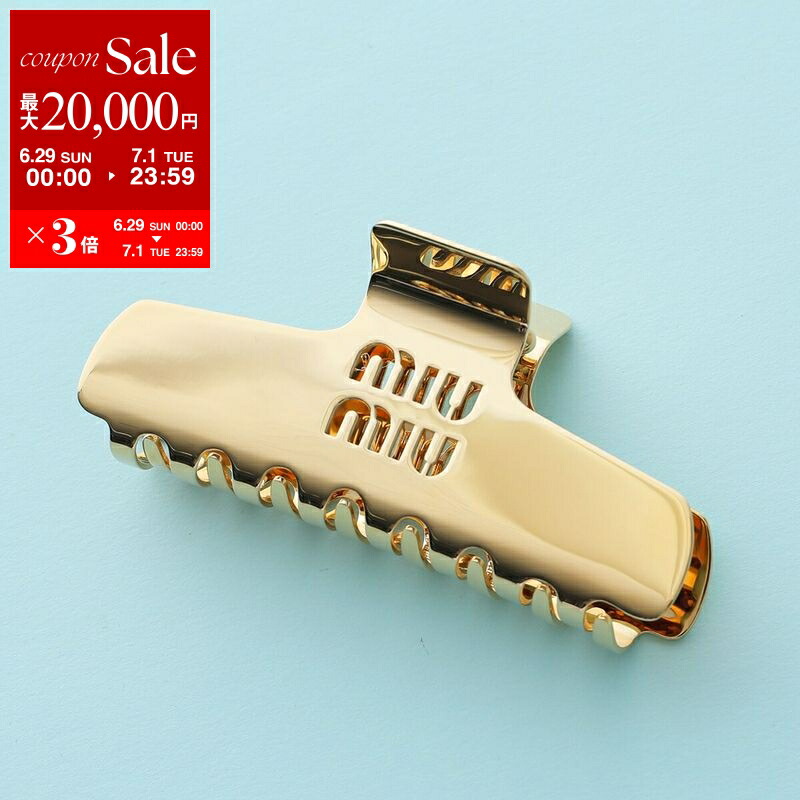 ミュウミュウ MIUMIU ヘアピン 5JF090 2DNL F0D01 Mロゴ