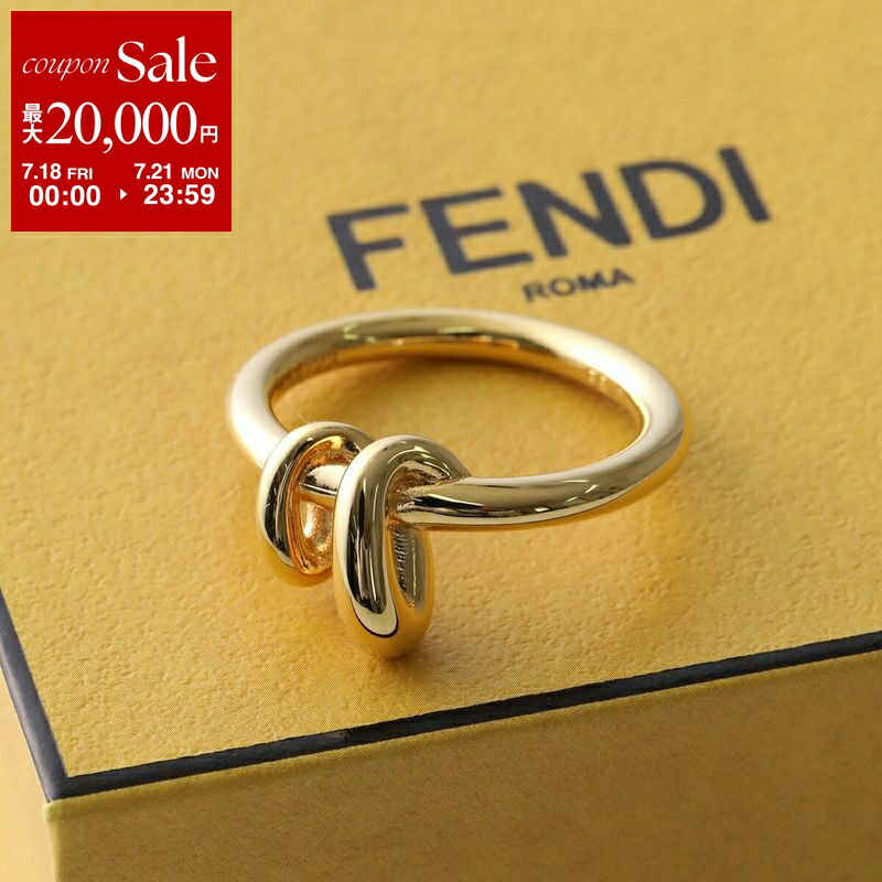 FENDI ロゴリング Mサイズ ピンクゴールド FENDI フェンディ フォーエバーリング ピンク GP #M 約15号