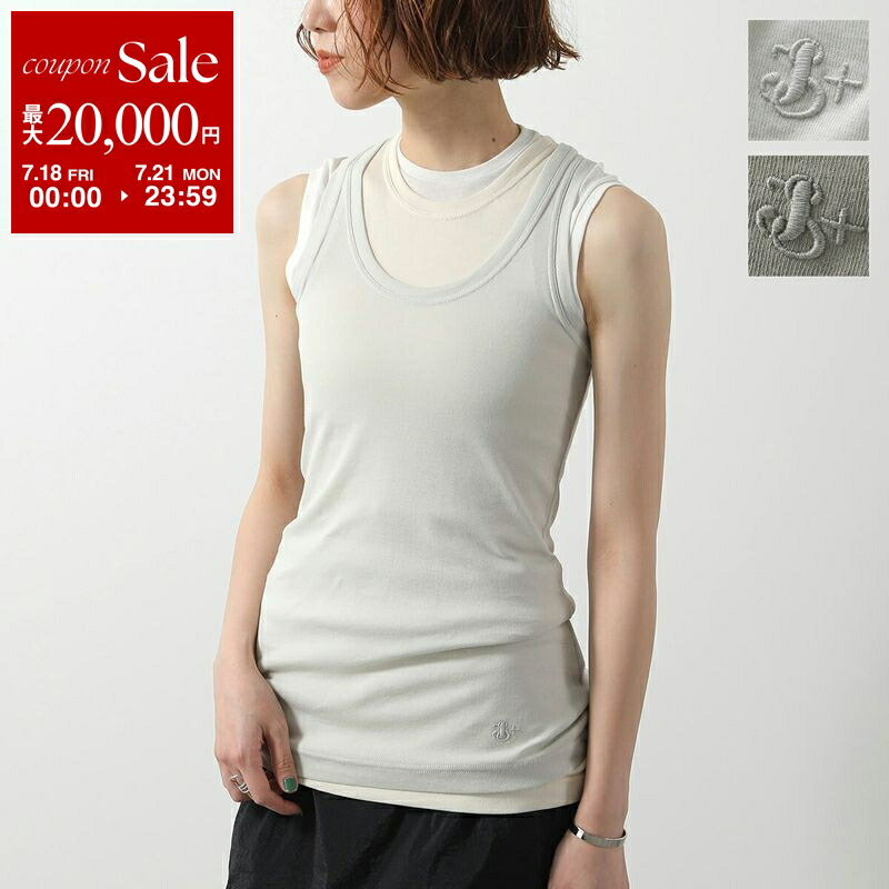 Jil Sander ノースリーブ Tシャツ ホワイト JIL SANDER ジルサンダー Jil Sander レディース Tシャツ シルク