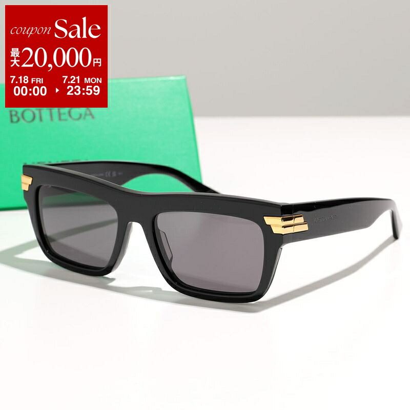 ボッテガヴェネタ　スクエア型　サングラス　BV1120S　ブラック ボッテガヴェネタ BOTTEGA VENETA BOTTEGA VENETA サングラス