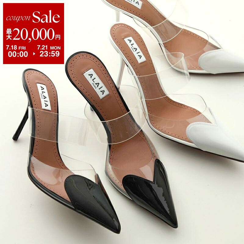 【Alaia】ハートミュール ALAÏA Red Heart Mules in Patent Leather | LE CŒUR | ALAÏA US
