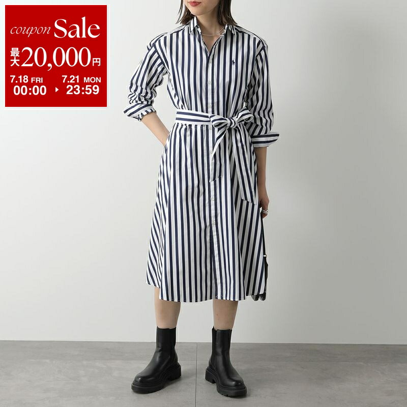 新作!Ralph Lauren(ラルフ)ストライプ 美ライン ワンピース 新作商品! Ralph Lauren ストライプ 美ライン ワンピース