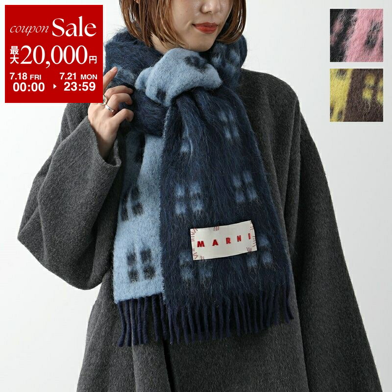 美品 MARNI マルニ　マフラー　チェック柄　ユニセックス　ストール 楽天市場】MARNI マルニ マフラー SCMC0081A0 UAW012 レディース