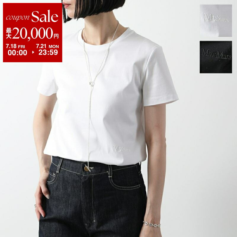 MAX MARA ロゴ PETER テクニカル クルーネック 半袖 Tシャツ マックスマーラ Max Mara MAX MARA Tシャツ PETER ペーター 半袖