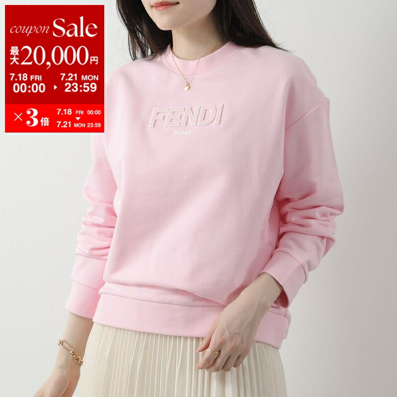 【希少】FENDI フェンディ ズッカ フロントロゴ FF ピンク セーター M 希少】FENDI フェンディ ズッカ フロントロゴ FF ピンク セーター M