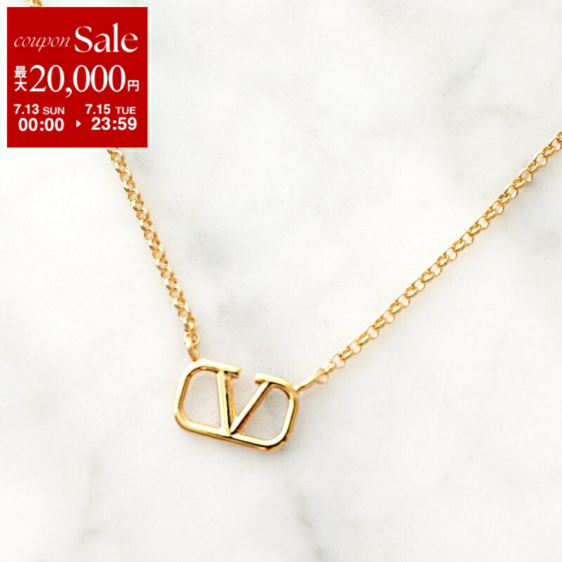 Valentino ロゴプレート ケーブルリンク チェーンネックレス VALENTINO ヴァレンティノ ネックレス 3W2J0Q37YCW レディース V