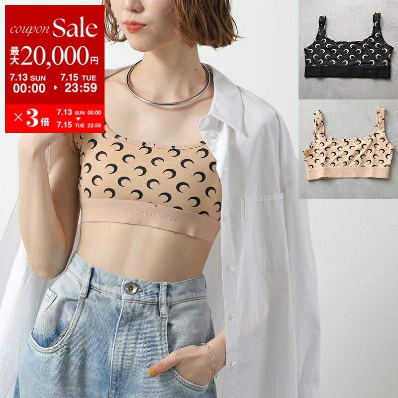 関税込【マリーンセル】 ショートTシャツ ORGANICCOTTON CROPTOP Tシャツ | MARINE SERRE (Women) /マリーン セル | 三越伊勢丹