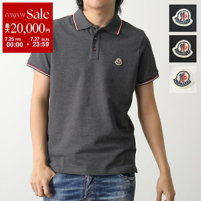 MONCLER モンクレール 半袖鹿の子ポロシャツ グレー M トルコ製 MONCLER モンクレール 半袖鹿の子ポロシャツ グレー M トルコ製