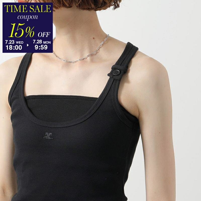 楽天市場】Courreges クレージュ タンクトップ POINTY RIB KNIT