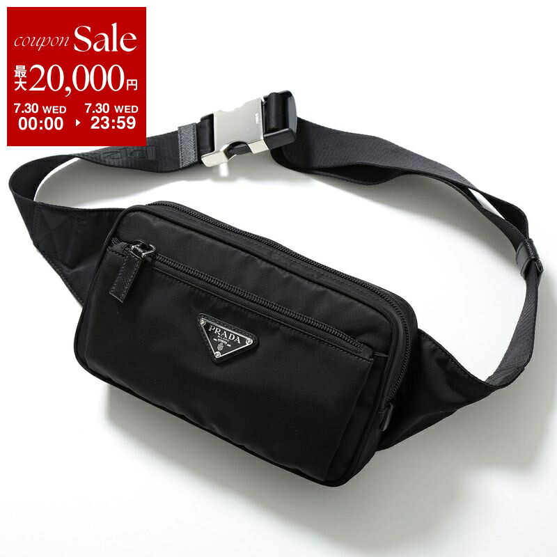 PRADA ブラック ボディバッグ PRADA プラダ ボディバッグ メンズ ブラック 2VL977 V WOO 2DMG