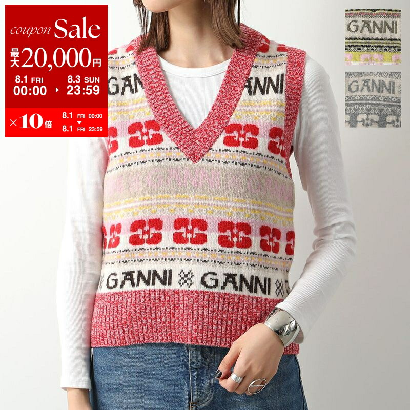 GANNI ガニー ダウンベスト 楽天市場】GANNI ガニー ニットベスト Cotton Rope Vest K2047