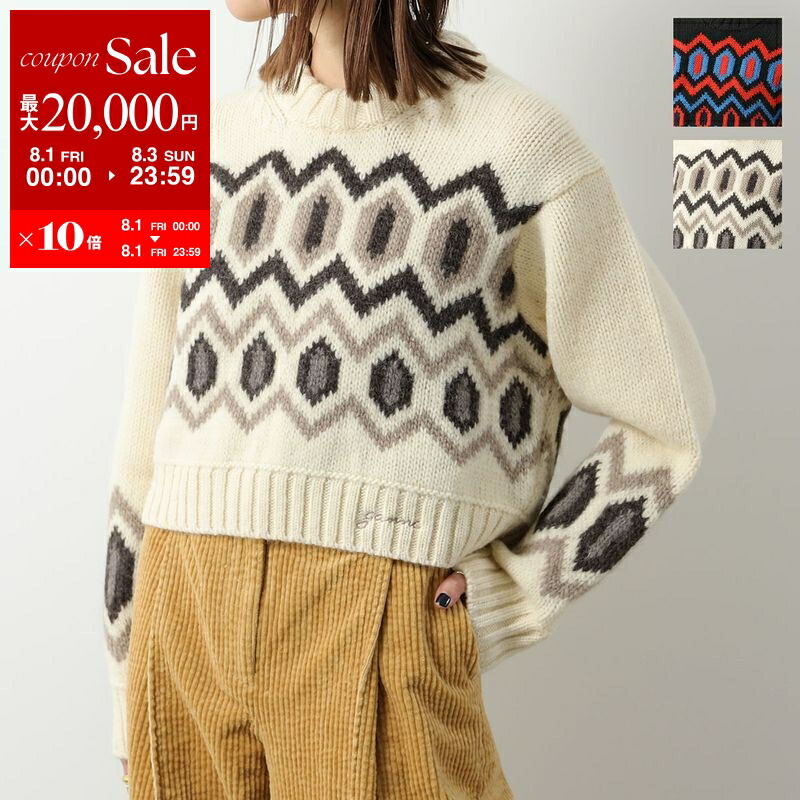 GANNI ガニー カーディガン Soft Wool Bolero ソフト ウール ボレロ K2023 2559 レディース アルパカブレンド 長袖 フリル リボン ニット 099/Black GANNI ガニー カーディガン Soft Wool Bolero ソフト ウール