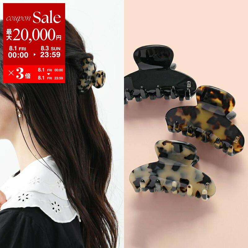 アレキサンドルドゥパリ　ヘアクリップ　ストーン　ブラック×ゴールド　訳ありセール アレキサンドルドゥパリ ヘアクリップ ストーン ブラック