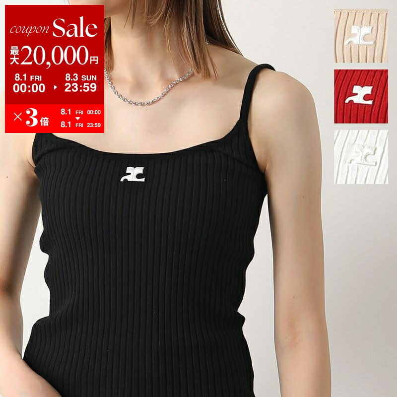 新品S【クレージュ】CourregesタンクトップRIB KNIT POINTY クレージュ courreges Courreges タンクトップ POINTY RIB KNIT