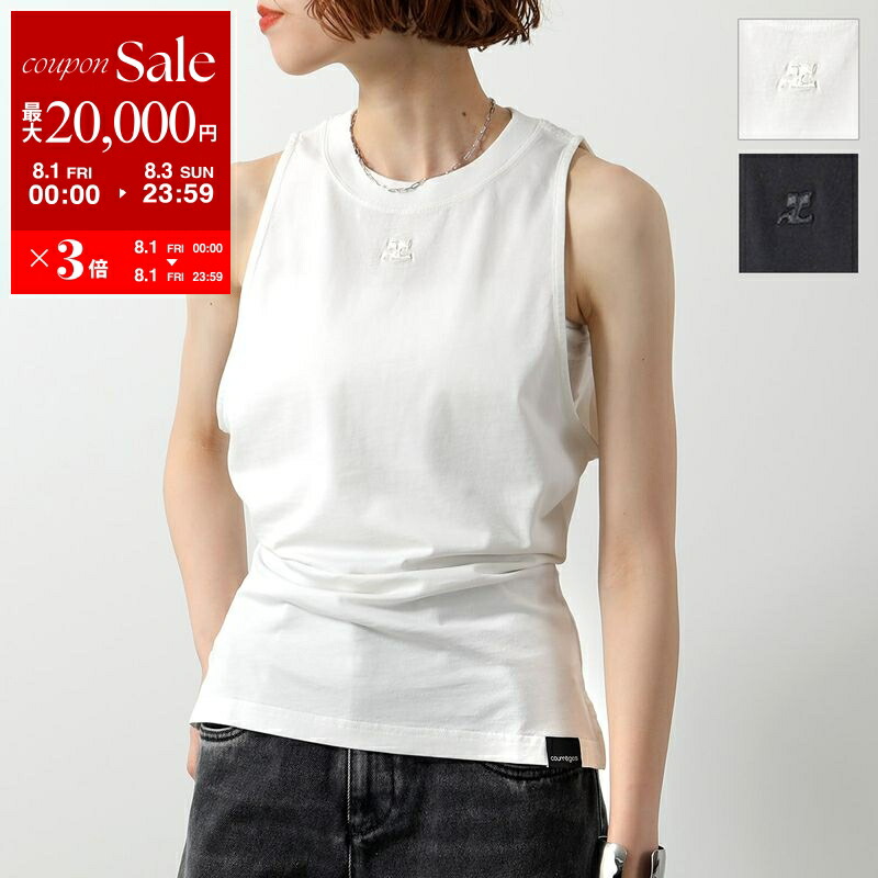 courreges21 クレージュ　コットン　サマーニット　タンクトップ Courreges クレージュ タンクトップ FITTED TANK TOP