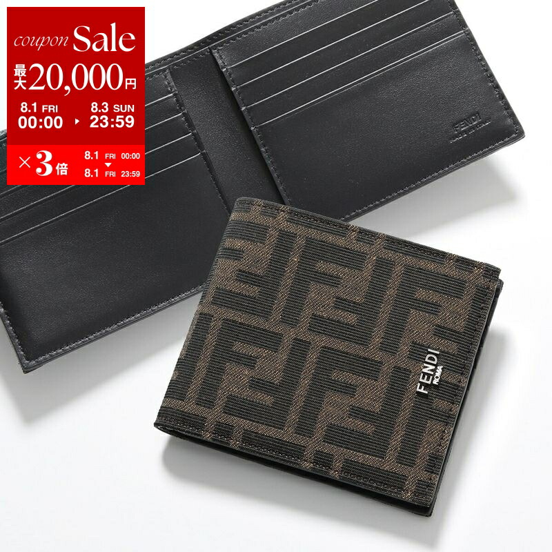 楽天市場】FENDI フェンディ 二つ折り財布 7M0001 AJF8 メンズ