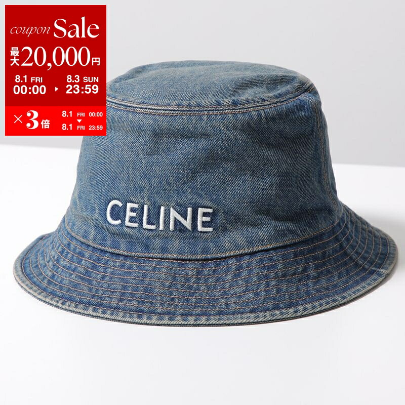海外限定◆CELINE 大きめロゴが魅力の バケットハット ネイビー 海外限定◇CELINE 大きめロゴが魅力の バケットハット ネイビー