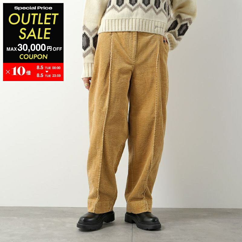 【GANNI】CURVEパンツ GANNI ガニー カーブパンツ Washed Cotton Canvas Elasticated