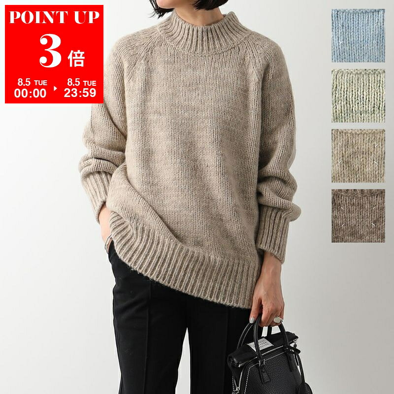 MAISON MARGIELA メゾンマルジェラ ニット S50HA1083 S18145 レディース アルパカ ウール クルーネック セーター 4ステッチ カラー2色 Maison Margiela MAISON MARGIELA メゾンマルジェラ ニット
