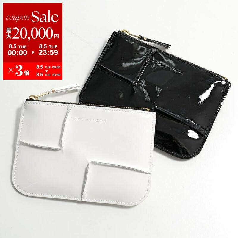 【極美品】コムデギャルソン☆型押し　総柄　コインケース　カードケース　ブラック COMME des GARCONS コムデギャルソン DES 小銭入れ コインケース