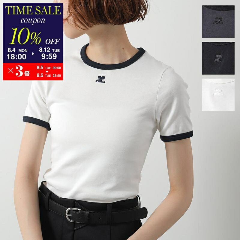 楽天市場】COURREGES クレージュ シグニチャーコントラスト半袖T