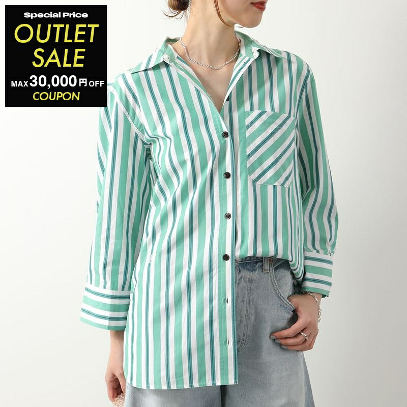 楽天市場】GANNI ガニー ブラウス Cotton Poplin Ruffle V-neck