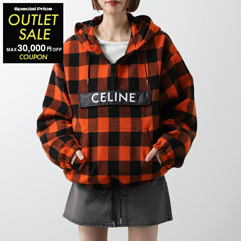CELINE セリーヌ パーカー 2Y12C748Q.38AW レディース プルオーバー ベルベット ベロア 長袖 ロゴパッチ ブラック 楽天市場】CELINE セリーヌ パーカー 2Y12C748Q.38AW レディース
