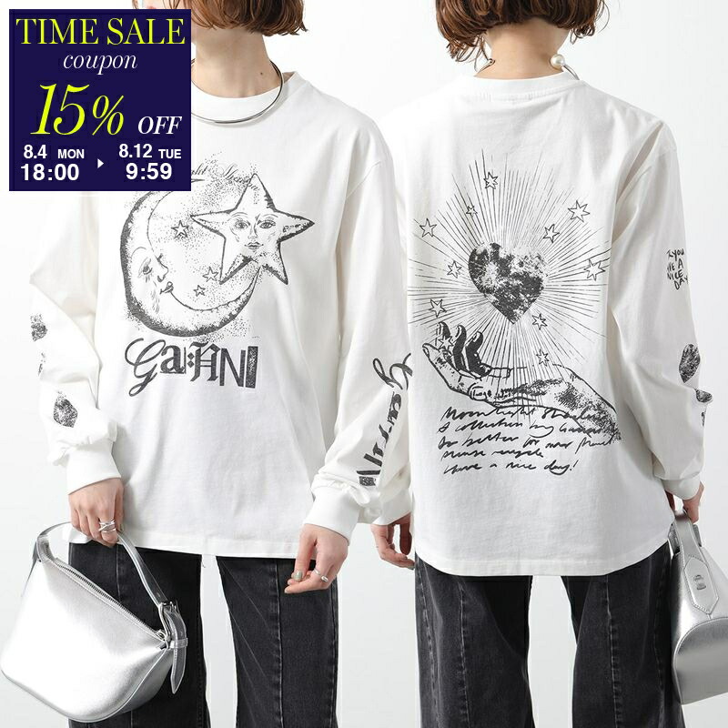 GANNI ガニー 長袖 Tシャツ Re-cut Heavy Jersey Charm Long Sleeve T4139 レディース ロンT カットソー ロゴ 刺繍 クルーネック 135-Egret 楽天市場】GANNI ガニー 長袖 Tシャツ Re-cut Heavy Jersey