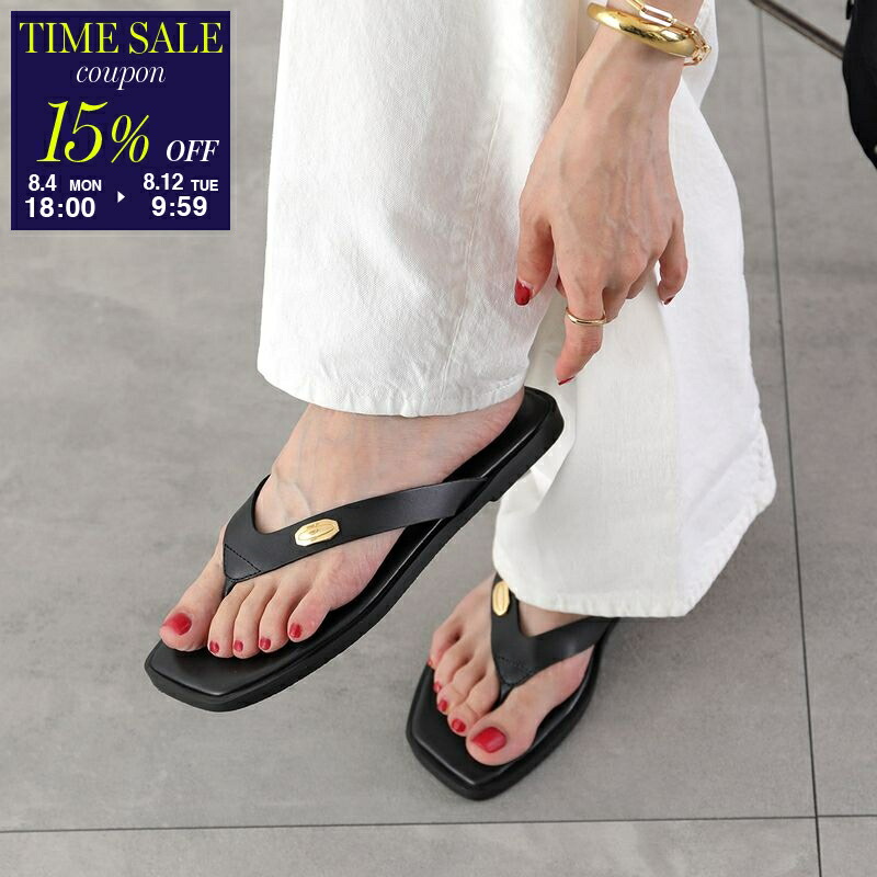 TORY BURCH ◆ トリーバーチ ロゴ サンダル レザー TORY BURCH トリーバーチ ブランドオフ Tory Burch レザー