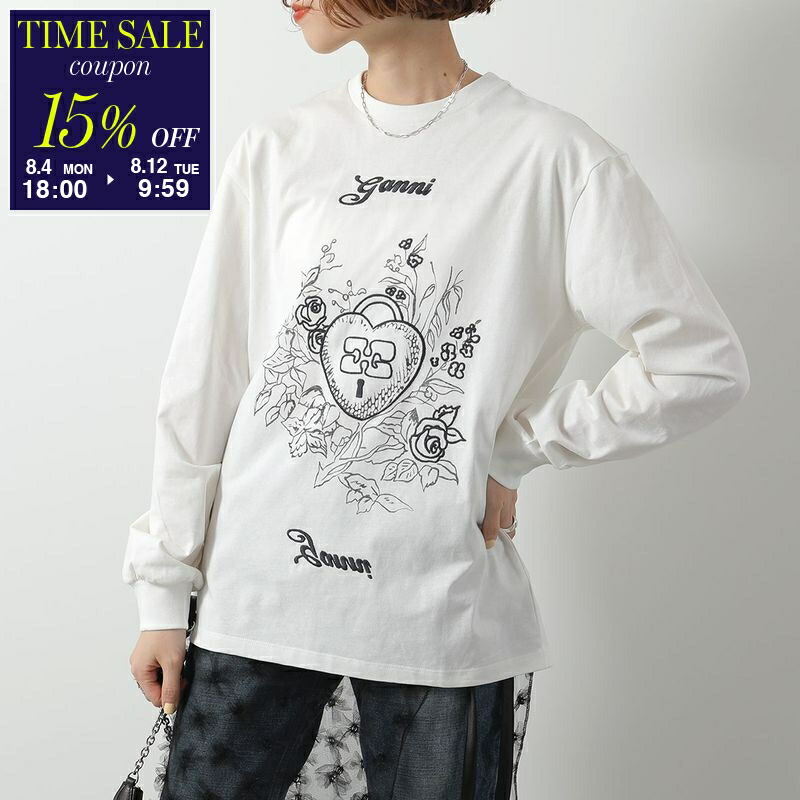 『GANNI』ガニー Basic Jersey Tattoo Lace Relaxed T-shirt Ganni Basic Jersey Tattoo Lace Relaxed T-Shirt | Saks Fifth