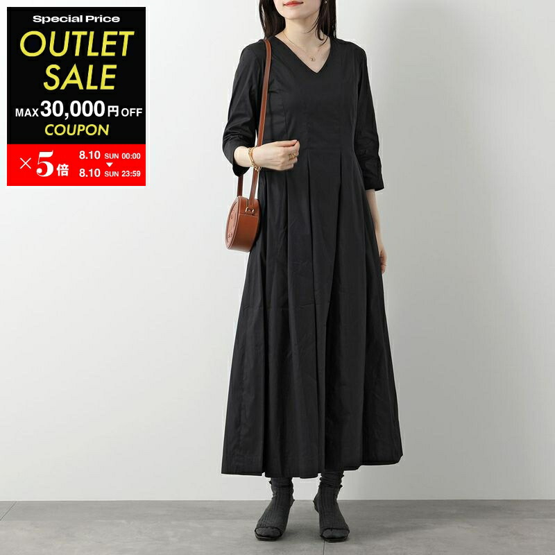 美品 MaxMara STUDIO ワンピース Vネック 袖カットワーク ベルト 360711114_1.jpg