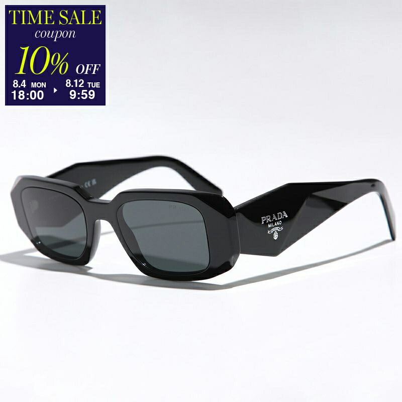 プラダ サングラス SPR 10Z-F 55□19 1AB-5S0 140 3N Prada Square Sunglasses Black (SPR 10Z 1AB-5S0) in Acetate - US