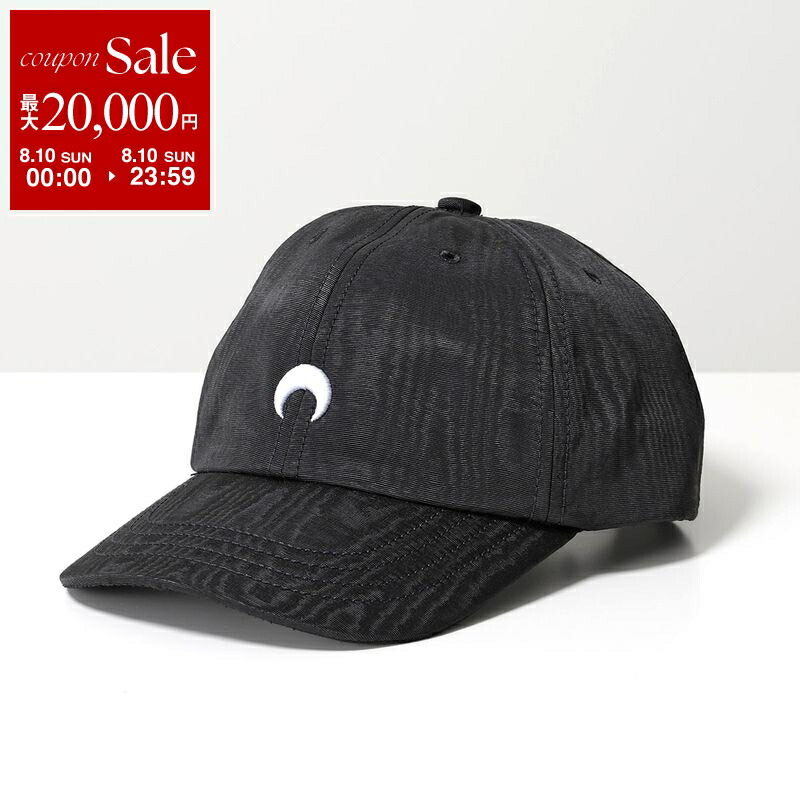 MARINE SERRE ブラック ロゴキャップ Recycled Moire Baseball Cap • Marine Serre