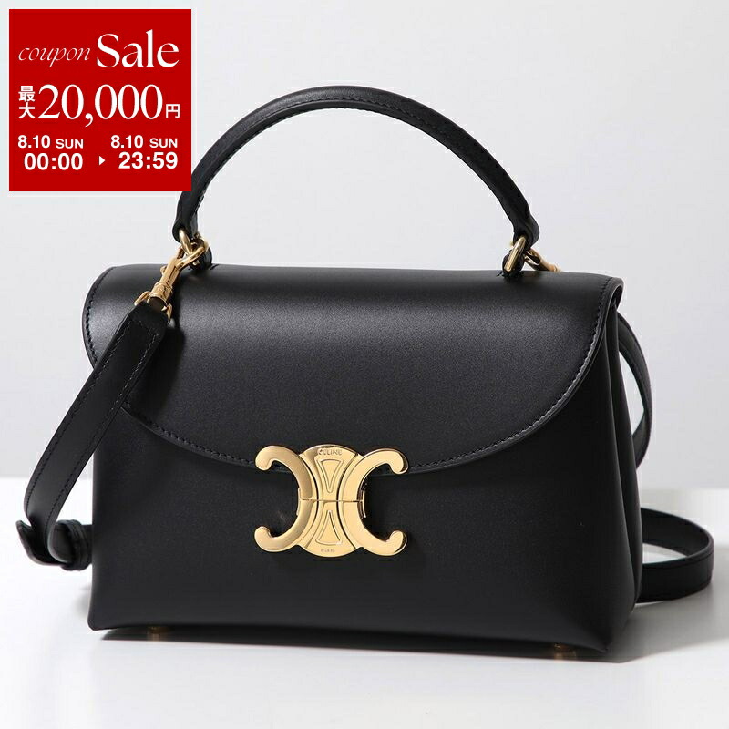 CELINE 洗練ブラック！ショルダーバッグ MEDIUM BESACE TRIOMPHE CELINE セリーヌ ショルダーバッグ Medium Besace ミディアム
