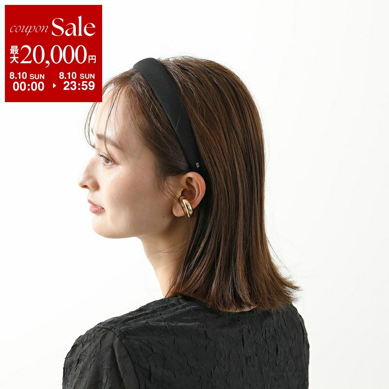 miumiu ヘアバンド ブラック ゴールド D2412068 miumiu ヘアバンド 気持ち良し ブラック ゴールド D2412068