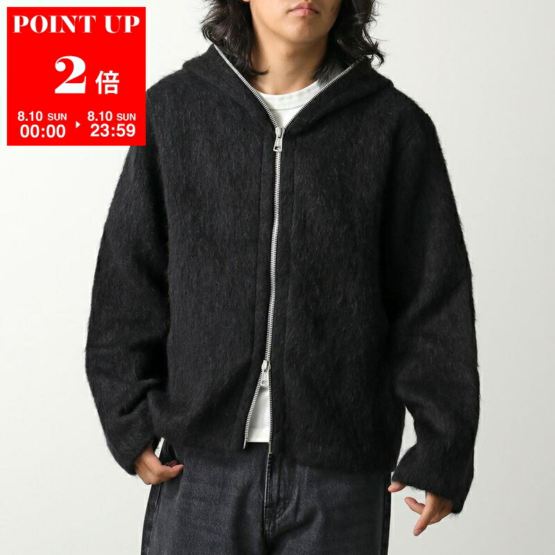 OUR LEGACY ブラック ジップアップニットジャケット OUR LEGACY(アワーレガシー) SHRUNKEN FULLZIP POLOボーダー