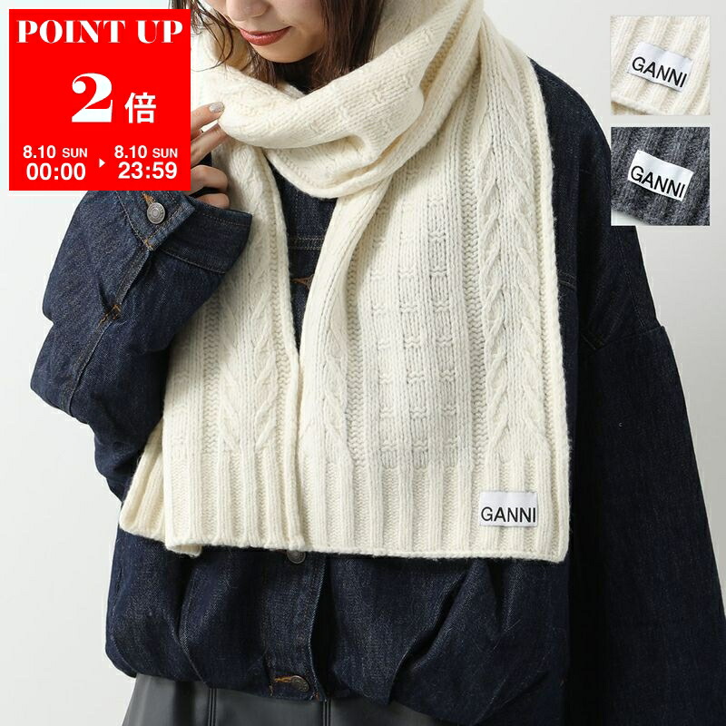 GANNI ニットマフラー ライトブルー UNISEX マフラー付グラデニット – BUNNY APARTMENT