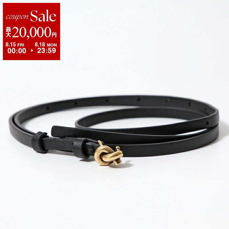 新品　サンローラン　ブラック　レザー　ベルト　ゴールドバックル Saint Laurent ベルト - Nero | FWRD