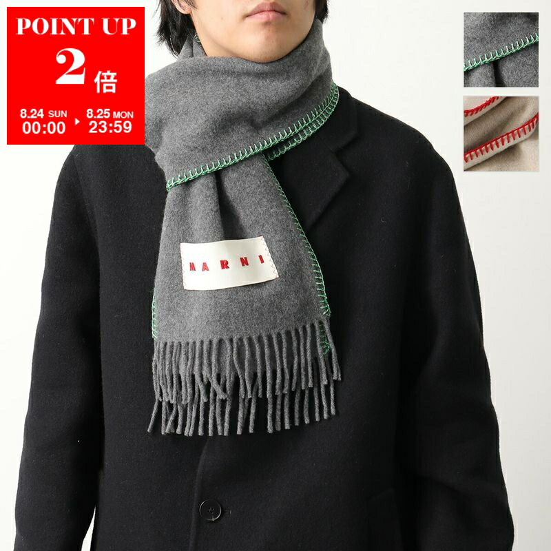 新品✨PLAN C プランシー マフラー スカーフ チェック ロゴ パッチ 新品✨PLAN C プランシー マフラー スカーフ チェック ロゴ パッチ
