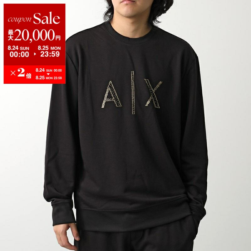 美品 アルマーニエクスチェンジ アイコンスウェットシャツ ブラック Lサイズ ARMANI EXCHANGE（アルマーニエクスチェンジ）の「【A|X