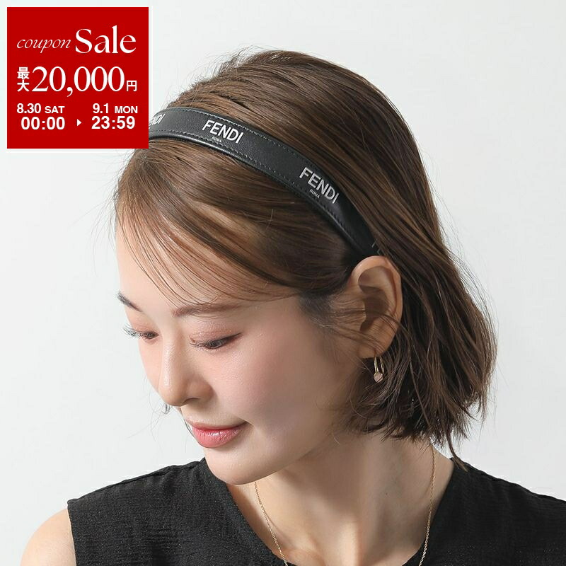 ヘアアクセサリー FENDI Logo cotton-velvet headband FXQ915ALSFF0QE1_01