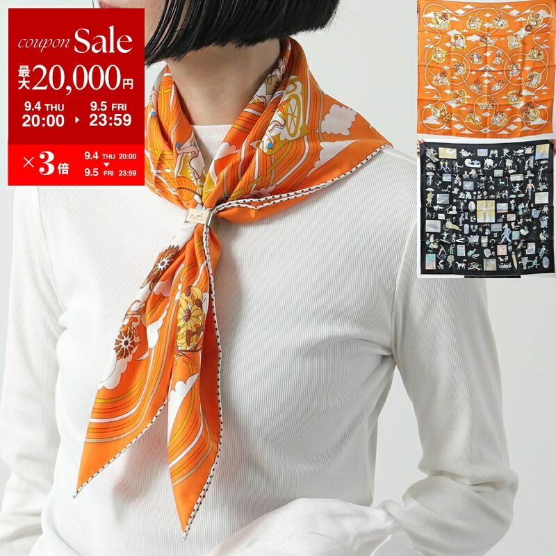 HERMES シルクスカーフ プリント柄 エルメス柄 シルクスカーフの通販｜ブランドセレクトシンフーライフ
